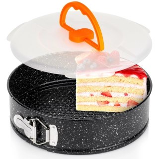 Orion Tortownica Rozpinana 24 cm z Pokrywką do Przenoszenia Granitowa
