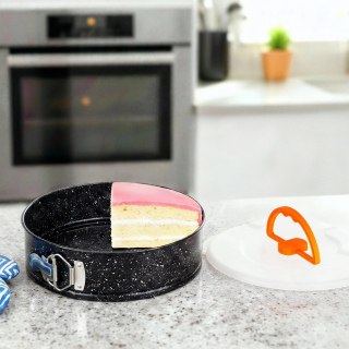 Orion Tortownica Rozpinana 24 cm z Pokrywką do Przenoszenia Granitowa