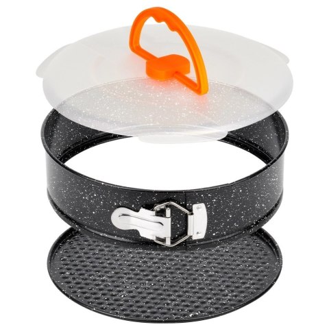 Orion Tortownica Rozpinana 24 cm z Pokrywką do Przenoszenia Granitowa