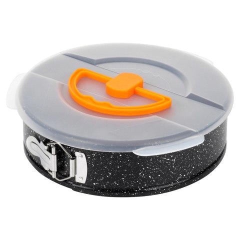Orion Tortownica Rozpinana 24 cm z Pokrywką do Przenoszenia Granitowa