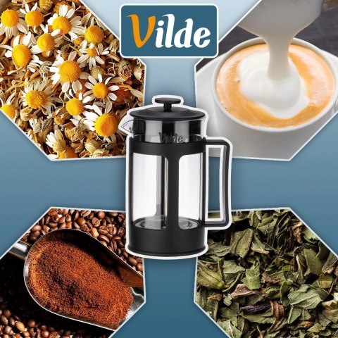 Orion Zaparzacz Tłokowy French Press Kawa Herbata 600 ml Szkło Borokrzemowe