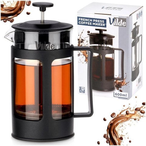 Orion Zaparzacz Tłokowy French Press Kawa Herbata 600 ml Szkło Borokrzemowe