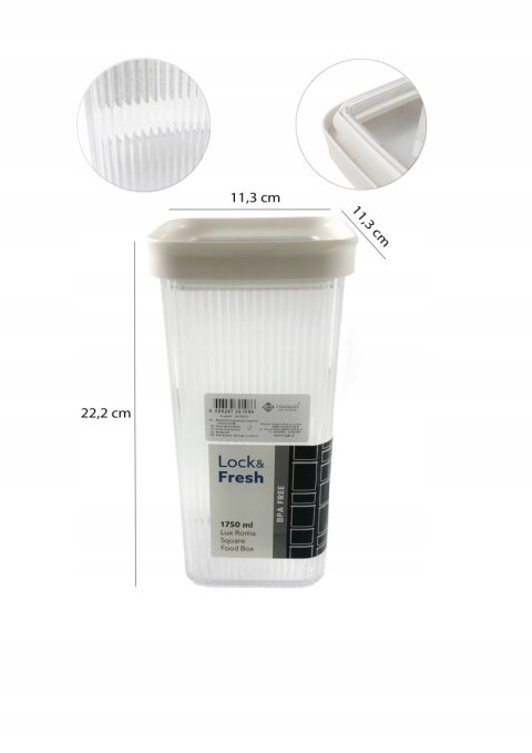 Pojemnik spożywczy kwadrat LINE PLUS 1750 ml