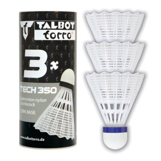 MASTER SPORT s.r.o. Lotki Do Badmintona Talbot Torro Tech 350 Medium 3 Szt Białe Puszka