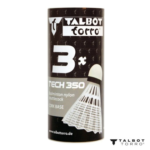 MASTER SPORT s.r.o. Lotki Do Badmintona Talbot Torro Tech 350 Medium 3 Szt Białe Puszka