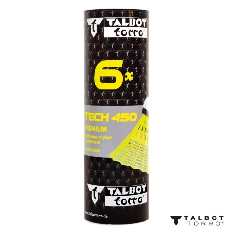 MASTER SPORT s.r.o. Lotki do Badmintona TALBOLT TORRO Tech 450 Medium 6 Szt Żółte Tuba