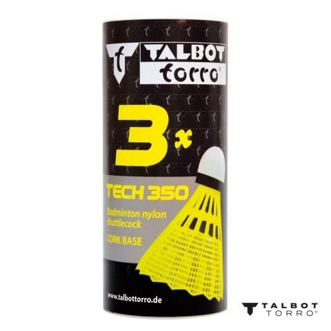 MASTER SPORT s.r.o. Lotki do Badmintona TALBOT-TORRO Tech 350 Fast 3 szt. Żółte