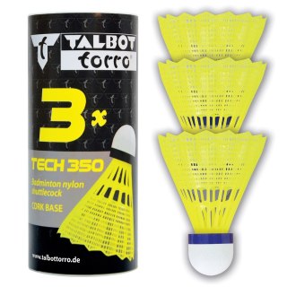 MASTER SPORT s.r.o. Lotki do Badmintona TALBOT-TORRO Tech 350 Medium 3 szt. Żółte