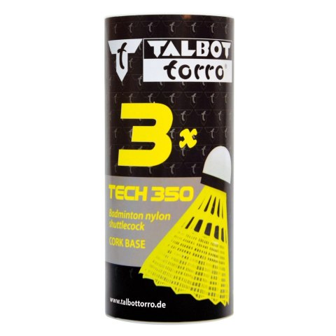 MASTER SPORT s.r.o. Lotki do Badmintona TALBOT-TORRO Tech 350 Medium 3 szt. Żółte