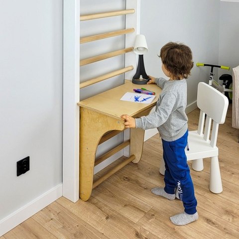 Master Stolik Siedzisko na Drabinkę Gimnastyczną MASTER Drewniane 80 cm