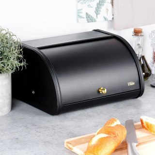 Orion Chlebak Metalowy VILDE Czarny 30 x 26,5 x 17 cm Nowoczesny na Pieczywo