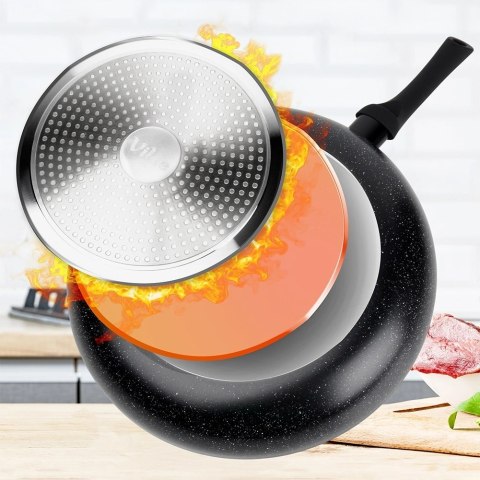 Orion Patelnia Granitowa 28 cm Black Line Indukcja Gaz Non-stick VILDE