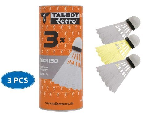 TALBOT TORRO Lotki do Badmintona TALBOT-TORRO Tech 150 3 szt