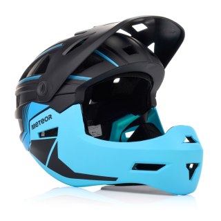 Kask rowerowy full-face Meteor Hydra S 51-55 cm czarny/niebieski
