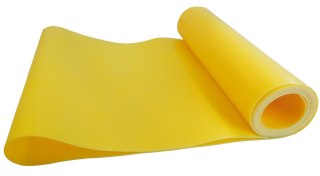 Kubisport Guma Taśma Oporowa Gimnastyczna Fitness Żółta 0,45 mm KUBISPORT 120 cm