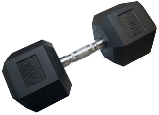 Kubisport Hantla Jednoręczna Sześciokątna Gumowana Ciężar Obciążenie KUBISPORT 30 kg