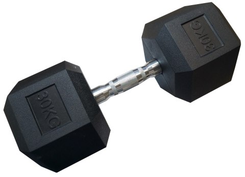 Kubisport Hantla Jednoręczna Sześciokątna Gumowana Ciężar Obciążenie KUBISPORT 30 kg