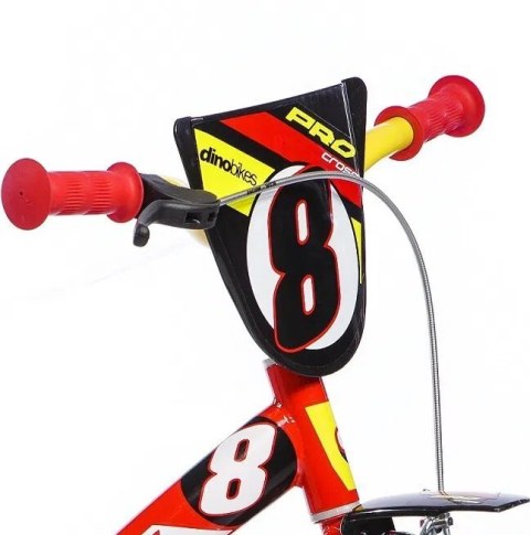 Kubisport Rowerek Dziecięcy 12 Cali Czerwony Kółka Boczne Wolnobieg Dino Bikes