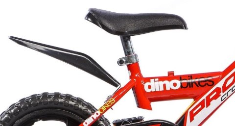 Kubisport Rowerek Dziecięcy 12 Cali Czerwony Kółka Boczne Wolnobieg Dino Bikes