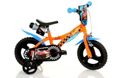 Kubisport Rowerek Dziecięcy 12 Cali Hot Wheels Kółka Boczne Wolnobieg Dino Bikes