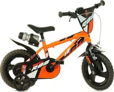 Kubisport Rowerek Dziecięcy 12 Cali Kółka Boczne Pomarańczowy Dino Bikes