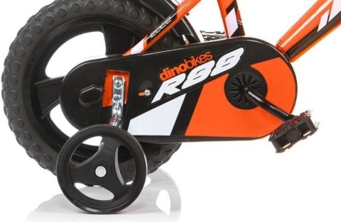 Kubisport Rowerek Dziecięcy 12 Cali Kółka Boczne Pomarańczowy Dino Bikes
