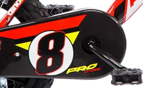 Kubisport Rowerek Dziecięcy 14 Cali Czerwony Kółka Boczne Hamulec Dino Bikes