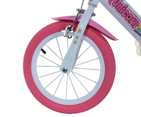 Kubisport Rowerek Dziecięcy 16 Cali Jednorożec Unicorn Koszyk Fotelik Dino Bikes