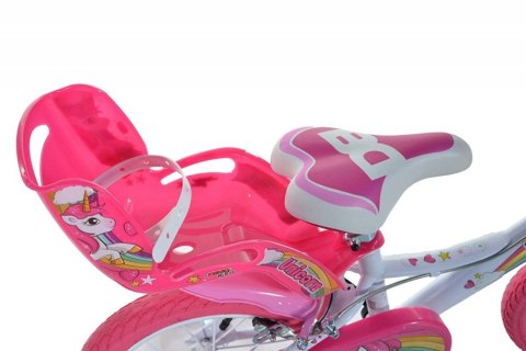 Kubisport Rowerek Dziecięcy 16 Cali Jednorożec Unicorn Koszyk Fotelik Dino Bikes