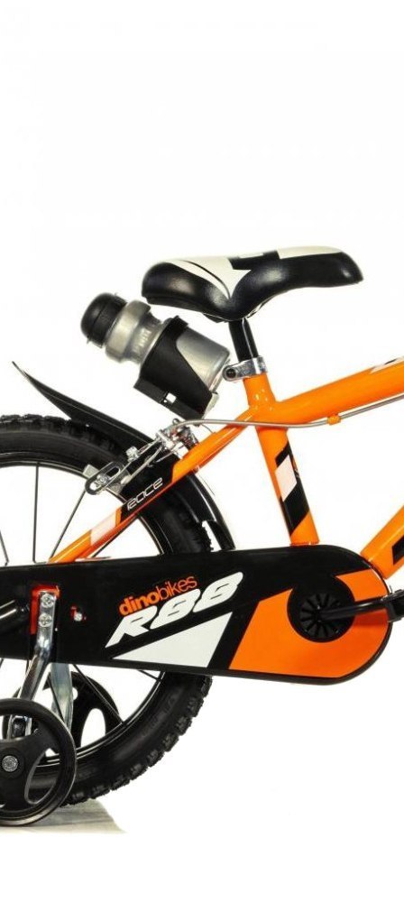 Kubisport Rowerek Dziecięcy 16 Cali Pomarańczowy Kółka Boczne Hamulec Dino Bikes