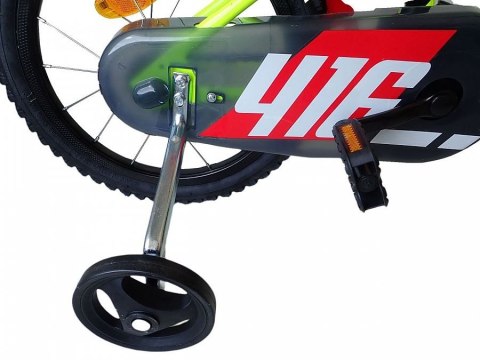 Kubisport Rowerek Dziecięcy 16 Cali Żółty Kółka Boczne Wolnobieg Dino Bikes
