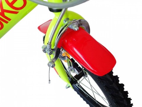 Kubisport Rowerek Dziecięcy 16 Cali Żółty Kółka Boczne Wolnobieg Dino Bikes