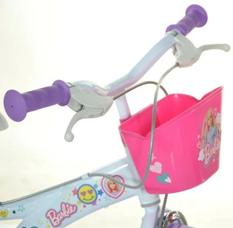 Kubisport Rowerek Rower Dziecięcy dla Dziewczynki Barbie z Bocznymi Kółkami DINO 14"
