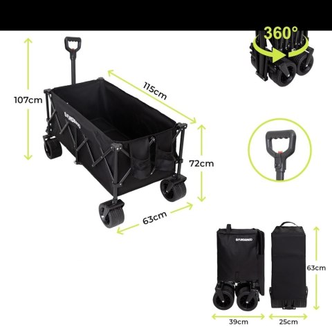 Master Wózek Turystyczny Składany Plażowy Ogrodowy KING CAMP Folding Wagon