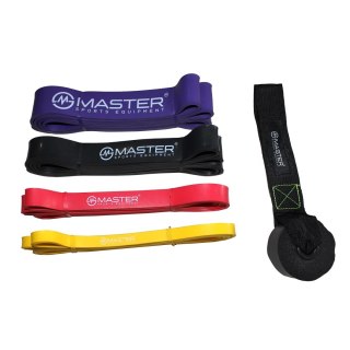 MASTER SPORT s.r.o. Zestaw 4 Gum Do Ćwiczeń MASTER Latex Power Band 2-55kg
