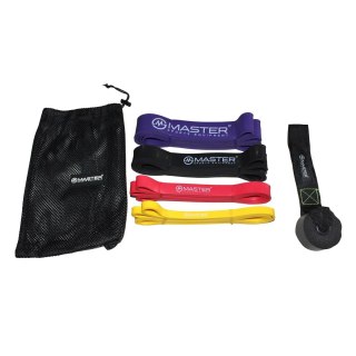 MASTER SPORT s.r.o. Zestaw 4 Gum Do Ćwiczeń MASTER Latex Power Band 2-55kg