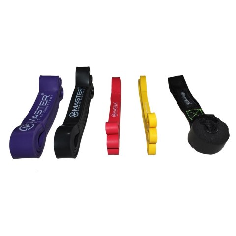 MASTER SPORT s.r.o. Zestaw 4 Gum Do Ćwiczeń MASTER Latex Power Band 2-55kg