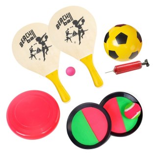 MASTER SPORT s.r.o. Zestaw Gry Ogrodowe Rodzinne Piłka Frisbee Paletki Catch Ball MASTER 4 szt.