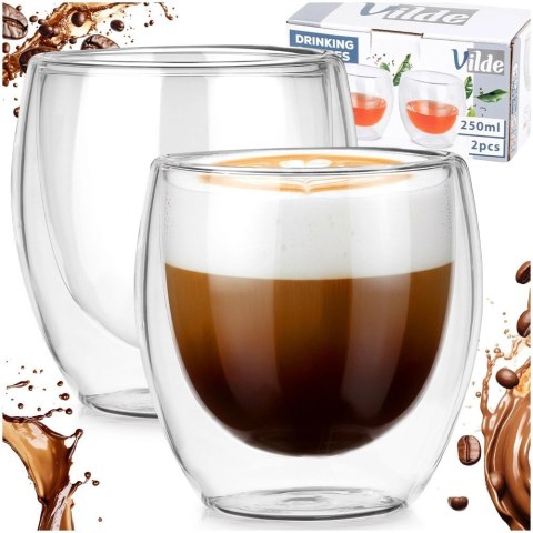 Orion Szklanki termiczne z podwójną ścianką do kawy i herbaty 250 ml 2 szt.
