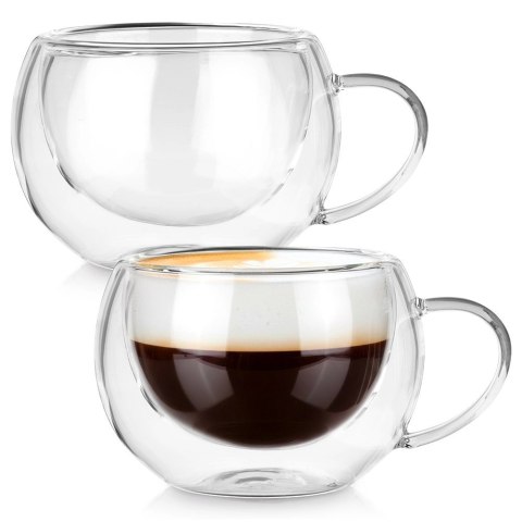 Orion Szklanki termiczne z podwójną ścianką do kawy i herbaty 280 ml 2 szt.