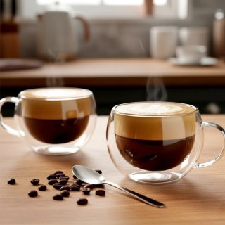 Orion Szklanki termiczne z podwójną ścianką do kawy i herbaty 280 ml 2 szt.