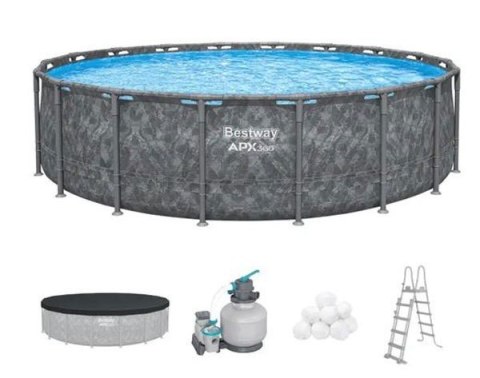 Spartan Basen Stelażowy BESTWAY APX 365 549x132 cm Pompa Piaskowa Drabinka