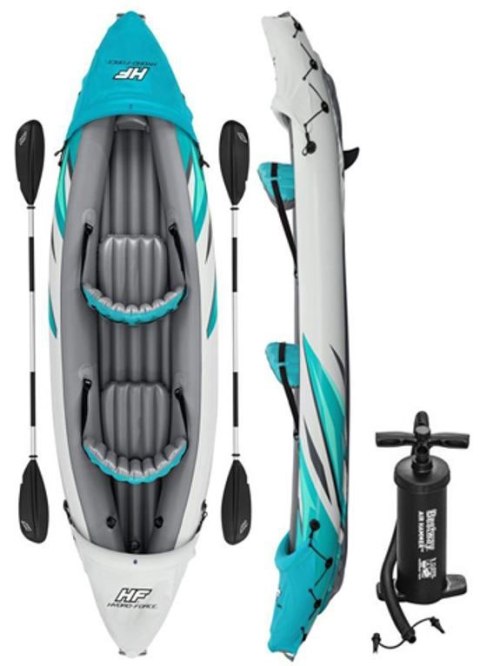 SPARTAN GmbH Kajak Dmuchany 2-Osobowy Z Wiosłami Pompką BESTWAY Rapid Elite 2 312x98 cm