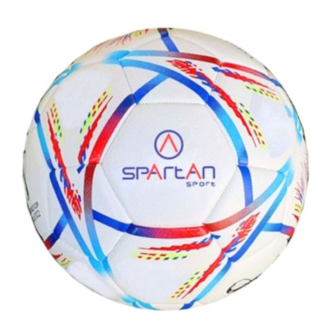 SPARTAN GmbH Piłka Nożna do Nogi Piłki Nożnej Football Biała Kolorowa SPARTAN roz. 5