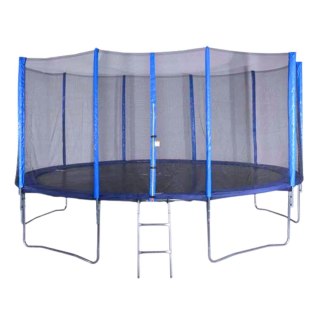 SPARTAN GmbH Trampolina Ogrodowa z Siatką Zewnętrzną do Skakania Duża Wytrzymała 366 cm