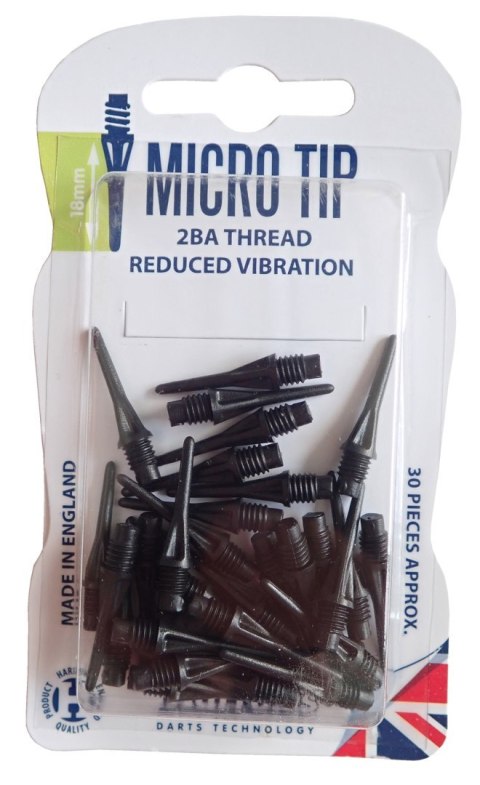 Kubisport Groty do Rzutek Lotek Czarne Soft-tip HARROWS Micro H-TIP 2BA 30 szt.