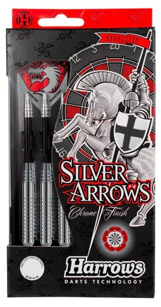 Kubisport Lotki Rzutki Stalowe Steel Tip do Darta HARROWS STEEL SILVER ARROWS 18 g