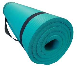 Kubisport Mata Gimnastyczna do Ćwiczeń Jogi Pilatesu Zielona KUBISPORT 183x61x1,2 cm