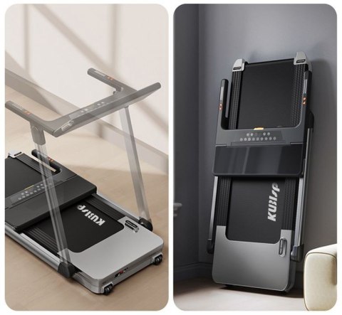 Kubisport Bieżnia z Nachyleniem Wyświetlaczem Bluetooth Składana KS FITNESS 160x77cm