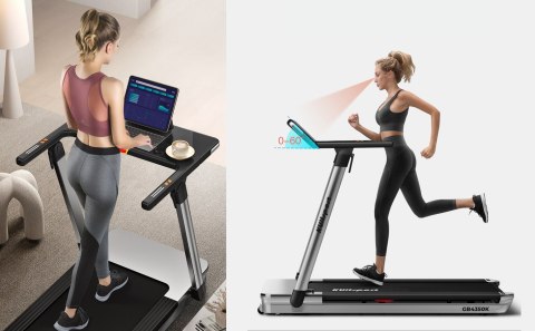 Kubisport Bieżnia z Nachyleniem Wyświetlaczem Bluetooth Składana KS FITNESS 160x77cm
